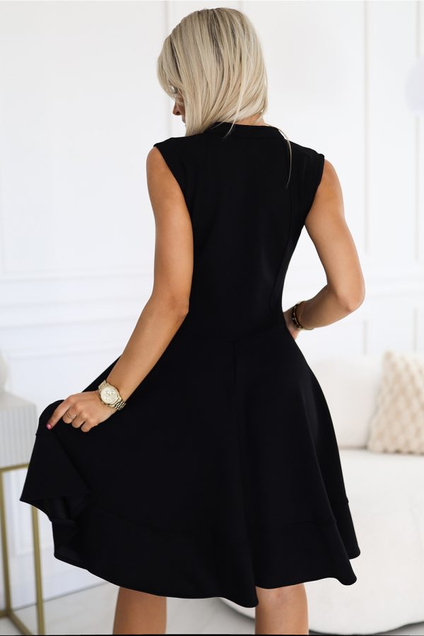 Black Daydress in Day Dresses with Spandex and Polyester