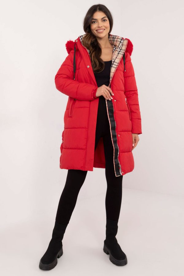 Red Jacket in Women`s Coats, Jackets with Polyester