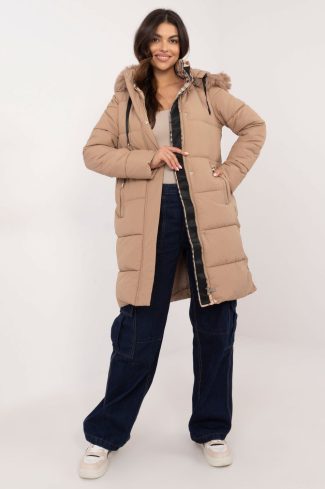 Beige Jacket in Women`s Coats, Jackets with Polyester