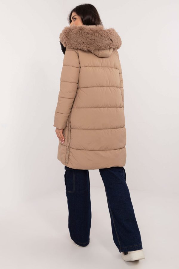 Beige Jacket in Women`s Coats, Jackets with Polyester