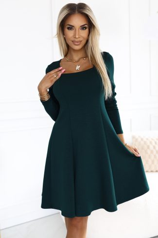 Green Daydress in Day Dresses with Spandex and Polyester