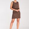 Brown Evening Dress in Evening Dresses with Spandex and Polyester