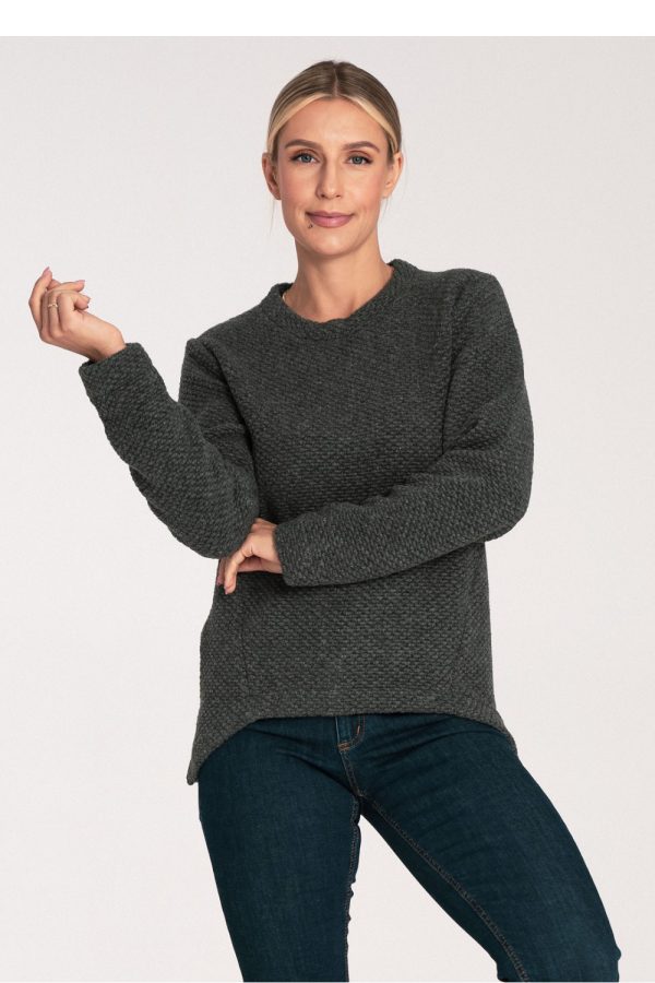 Grey Jumper in Sweaters, Pullovers, Jumpers, Turtlenecks, Boleros, Shrugs with Acrylic, Polyester and Wool