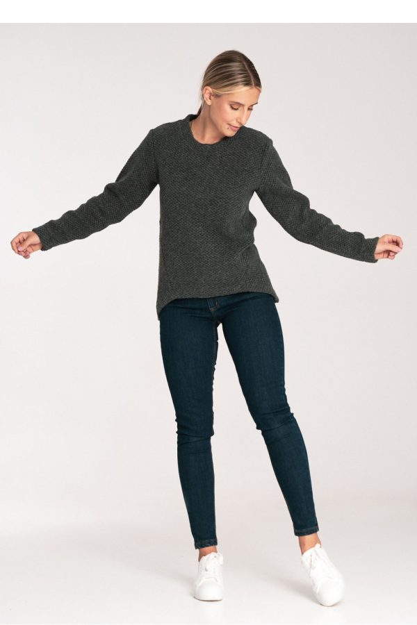 Grey Jumper in Sweaters, Pullovers, Jumpers, Turtlenecks, Boleros, Shrugs with Acrylic, Polyester and Wool