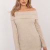 Beige Jumper in Sweaters, Pullovers, Jumpers, Turtlenecks, Boleros, Shrugs with Spandex and Viscose