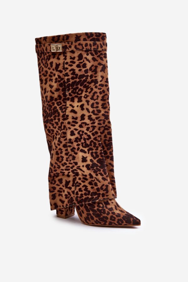 brown Heel boots model 203516 Step in style