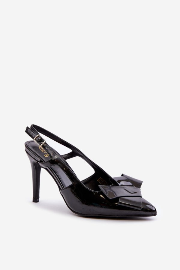Black High Heels in High Heels with Fabric, Footbed and Heel Height