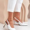 1049260.jpg White High Heels in High Heels with Fabric, Footbed and Heel Height