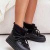 Black Snow Boots in Women`s Ankle Boots & Booties with Fabric, Warmers, Footbed, Upper Height and Platform Height