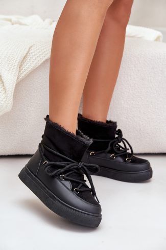 1049293.jpg Black Snow Boots in Women`s Ankle Boots & Booties with Fabric, Warmers, Footbed, Upper Height and Platform Height