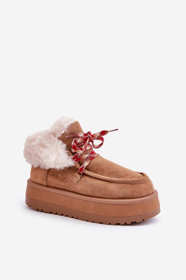 Brown Snow Boots in Women`s Ankle Boots & Booties with Fabric, Warmers, Footbed, Upper Height and Platform Height