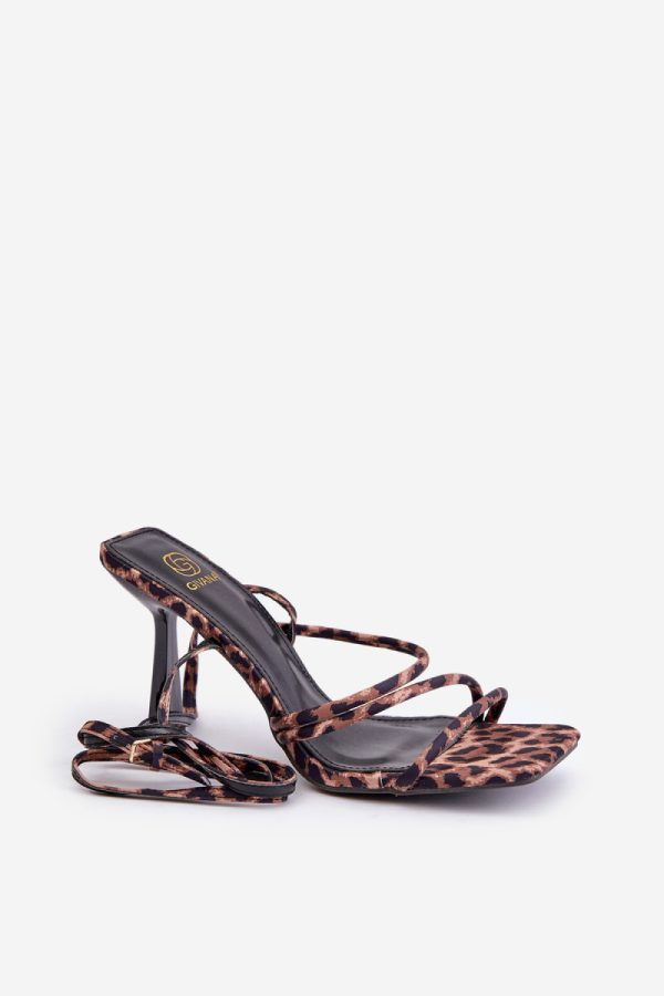 Brown Heel Sandals in Sandals & Flip-Flops For Women with Fabric, Footbed and Heel Height