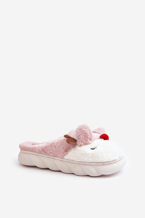Pink Slippers in Slippers For Women with Fabric, Warmers, Footbed and Platform Height