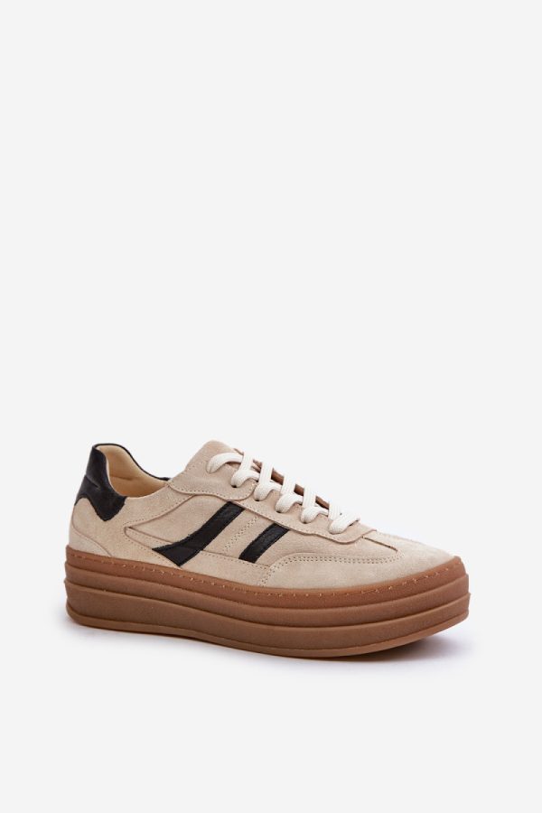 beige Sport Shoes model 203629 Step in style