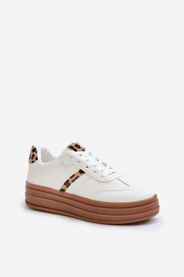 white Platform sneakers model 203633 Step in style