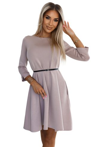 Beige Daydress in Day Dresses with Spandex, Nylon and Polyester
