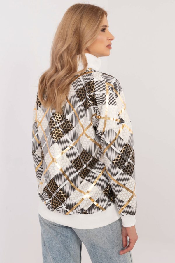 Beige Sweatshirt in Sweatshirts For Women with Cotton and Spandex