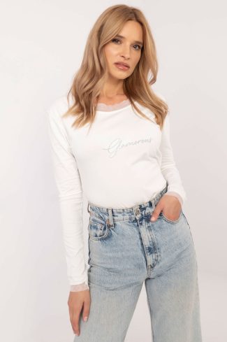 Beige Blouse in Women`s Blouses, Tunics with Cotton and Spandex
