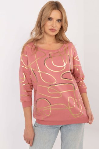 Pink Blouse in Women`s Blouses, Tunics with Cotton and Spandex