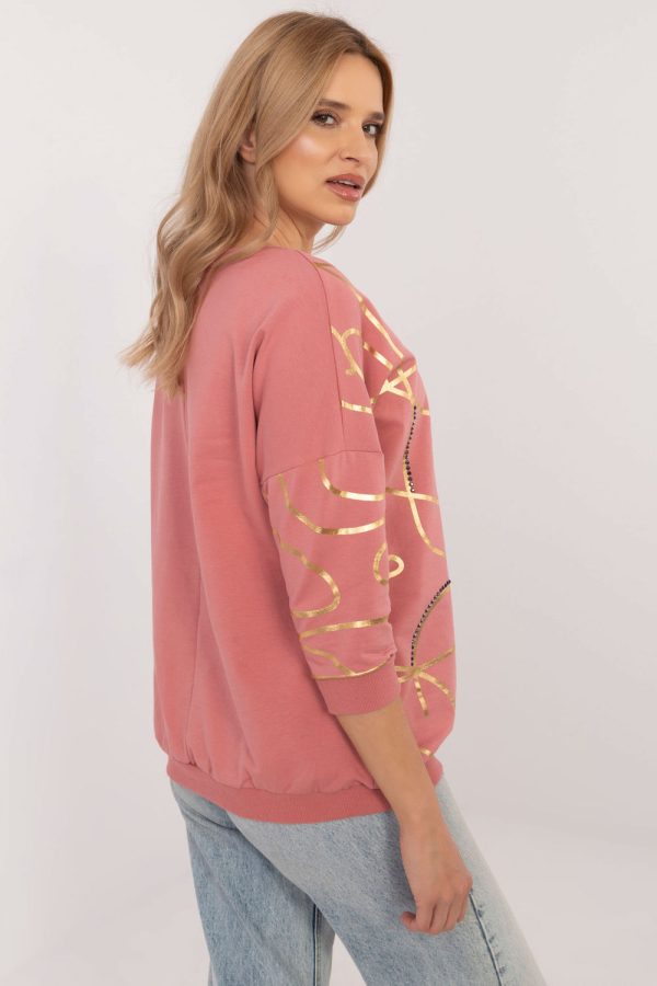 Pink Blouse in Women`s Blouses, Tunics with Cotton and Spandex