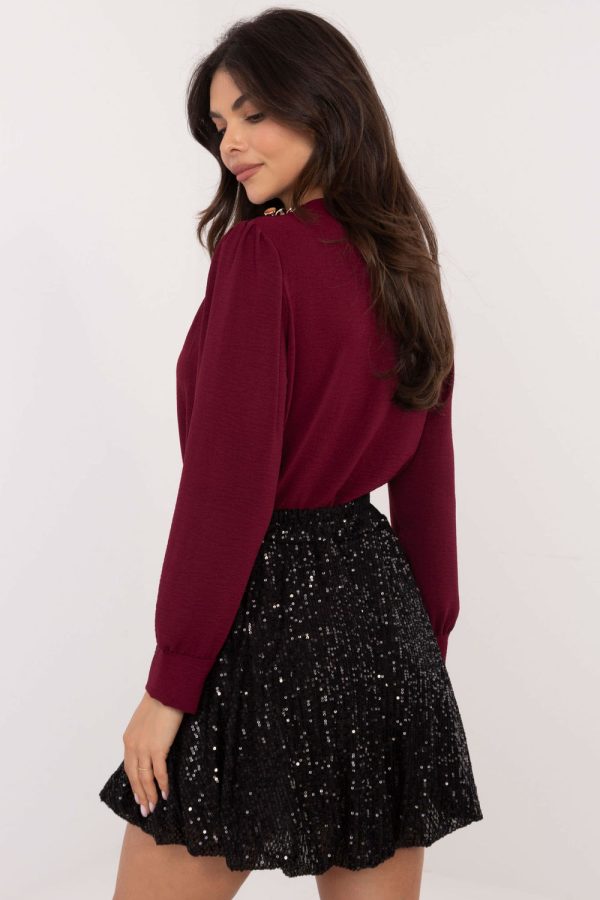 Black Short Skirt in Skirts with Spandex and Polyester