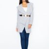 Grey Coat in Women`s Coats, Jackets with Polyester and Viscose