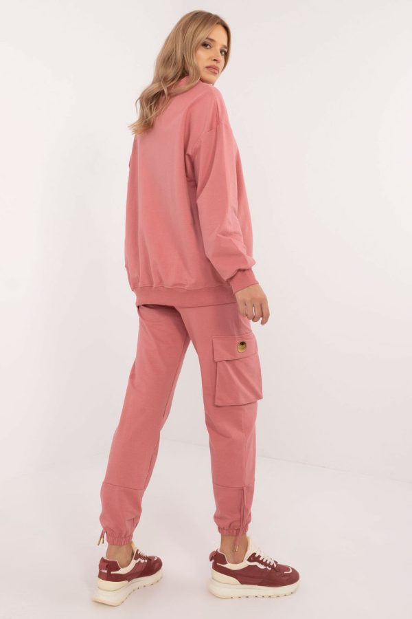 Pink Set in Pants, Trousers, Shorts with Cotton and Spandex