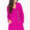 Pink Coat in Women`s Coats, Jackets with Spandex, Polyester and Wool