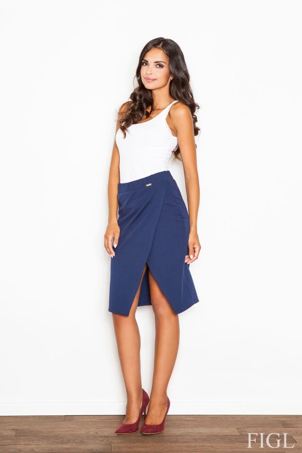 Blue Skirt in Skirts with Cotton and Spandex