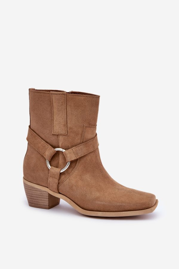 beige Heel boots model 203875 Step in style