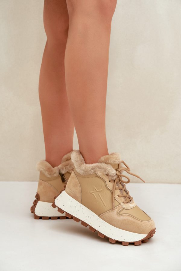 beige Sport Shoes model 203918 Step in style