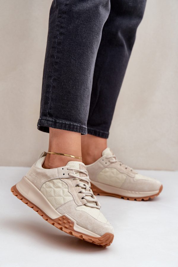 beige Sport Shoes model 203919 Step in style