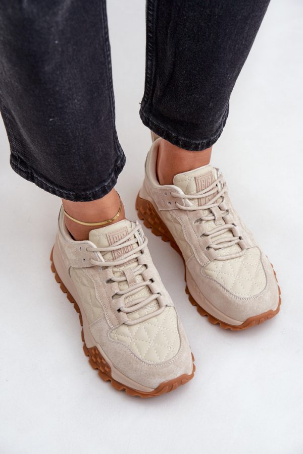 beige Sport Shoes model 203919 Step in style