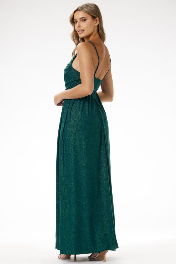 Green Long Dress in Evening Dresses with Spandex and Polyester