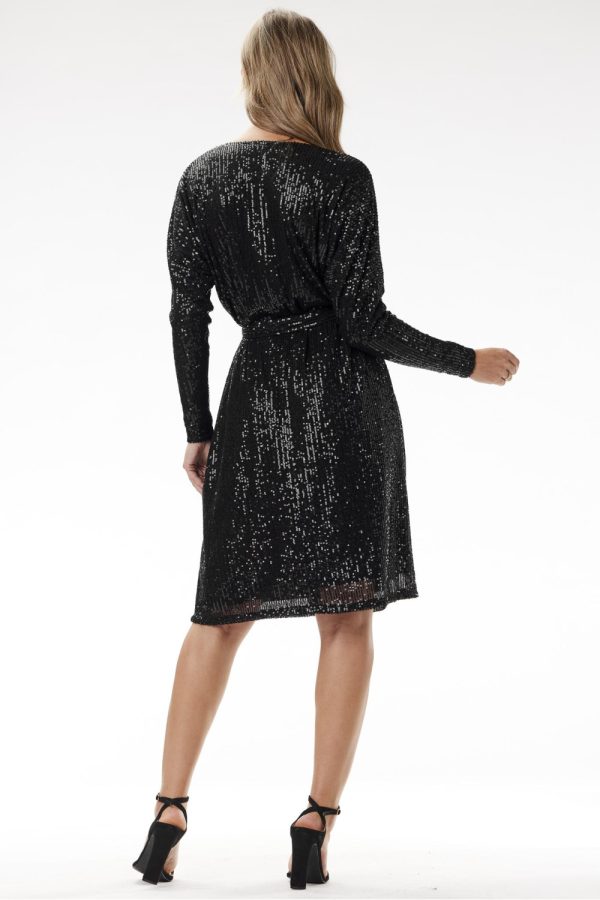 Black Evening Dress in Evening Dresses with Spandex and Polyester