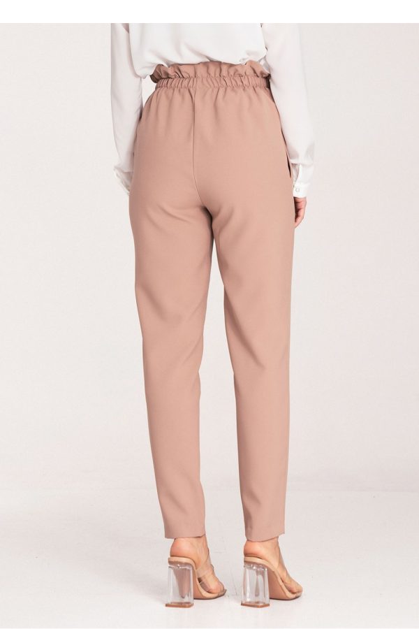 Beige Women Trousers in Pants, Trousers, Shorts with Polyester