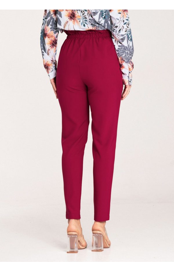 Red Women Trousers in Pants, Trousers, Shorts with Polyester