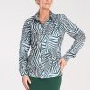 Multicolor Long Sleeve Shirt in Shirts For Women with Spandex and Polyester