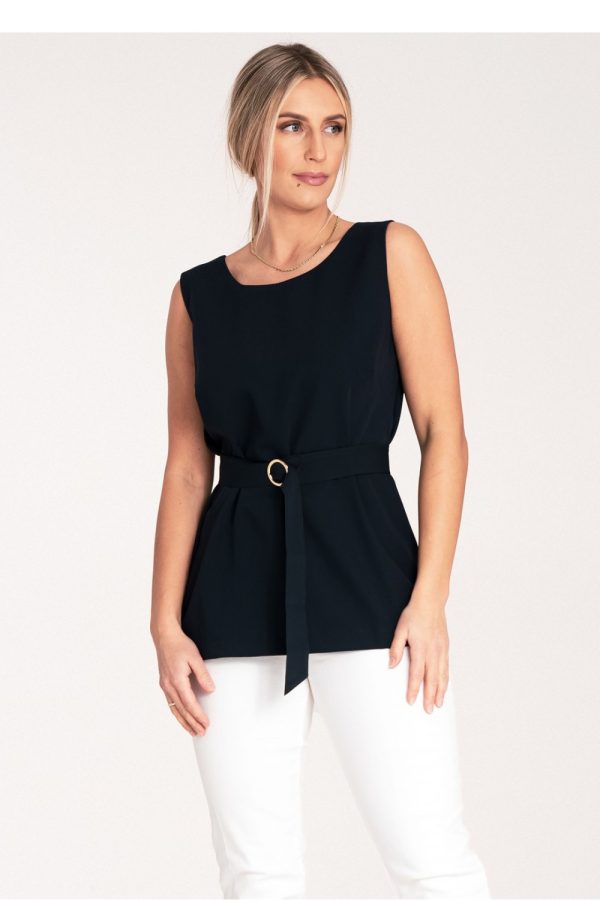 navy blue Blouse model 204322 Figl