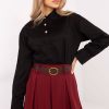 1051857 Black Long Sleeve Shirt in Shirts For Women with Cotton and Spandex
