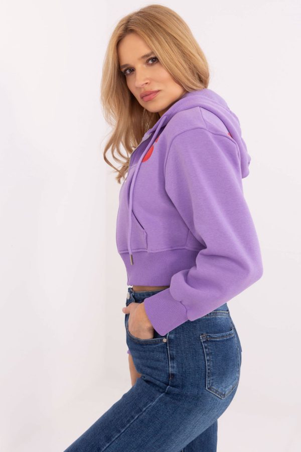 Violet Sweatshirt in Sweatshirts For Women with Cotton and Polyester
