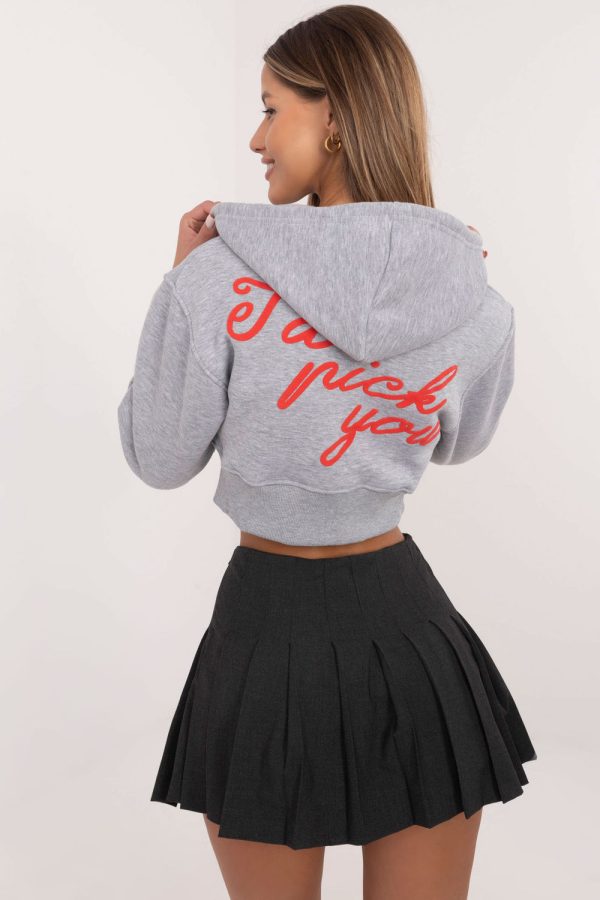 Grey Sweatshirt in Sweatshirts For Women with Cotton and Polyester