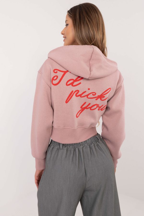 Pink Sweatshirt in Sweatshirts For Women with Cotton and Polyester