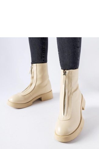 Beige Boots.Fabric and Heel Height