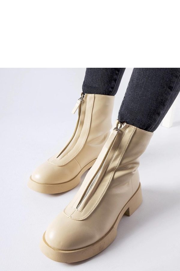 Beige Boots.Fabric and Heel Height
