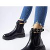 Black Boots in Women`s Ankle Boots & Booties with Fabric and Heel Height