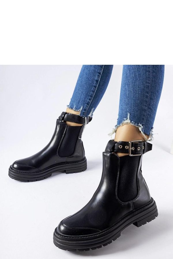 Black Boots in Women`s Ankle Boots & Booties with Fabric and Heel Height