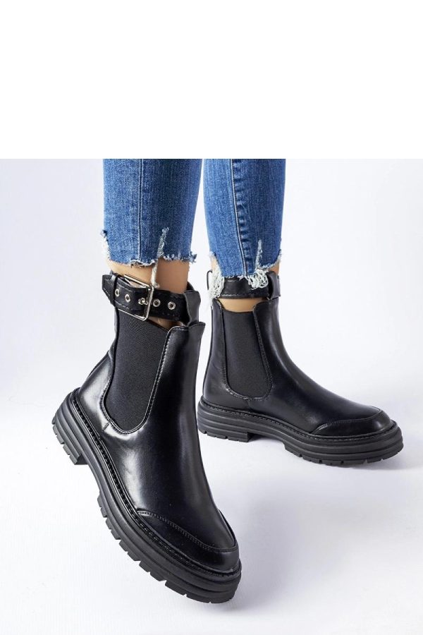 Black Boots in Women`s Ankle Boots & Booties with Fabric and Heel Height