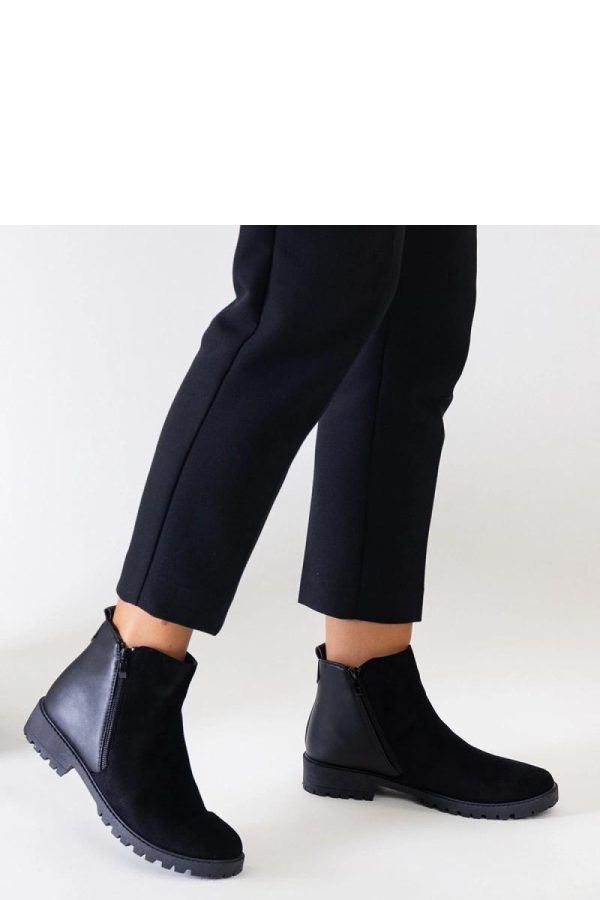Black Boots in Women`s Ankle Boots & Booties with Fabric and Heel Height