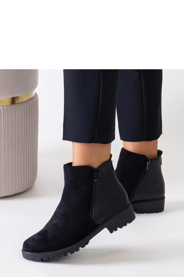 Black Boots in Women`s Ankle Boots & Booties with Fabric and Heel Height